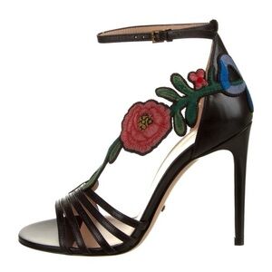 Gucci - Embroidered Floral Heels, Italian Size 39